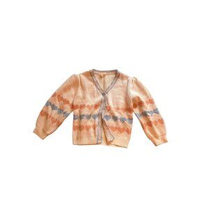 Hayden, Girls Medium, Heart Print Button Down Sweater, 52% OFF ❌